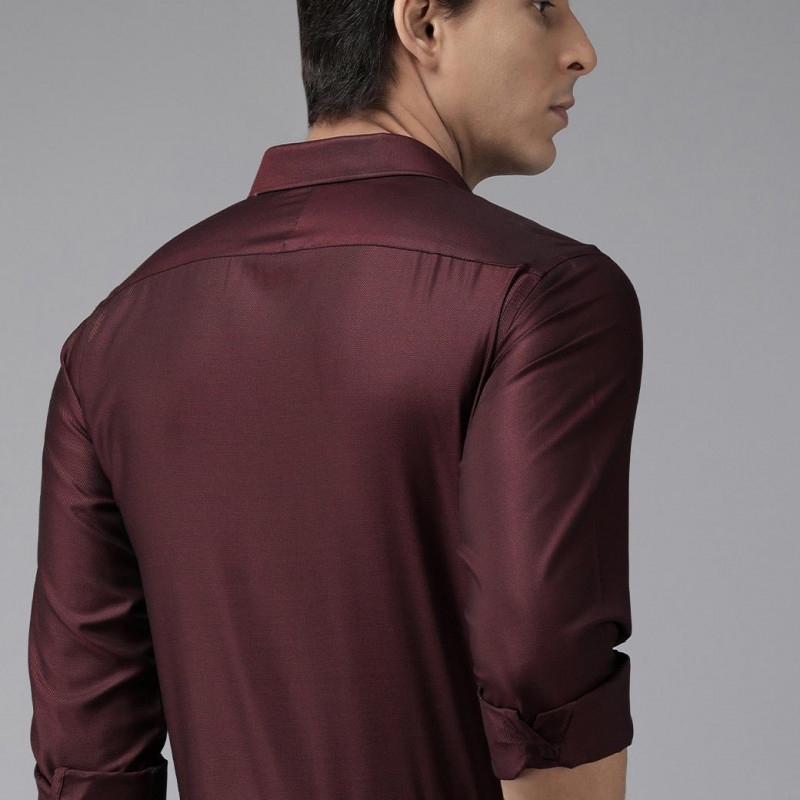 Men Self Design Formal Shirt